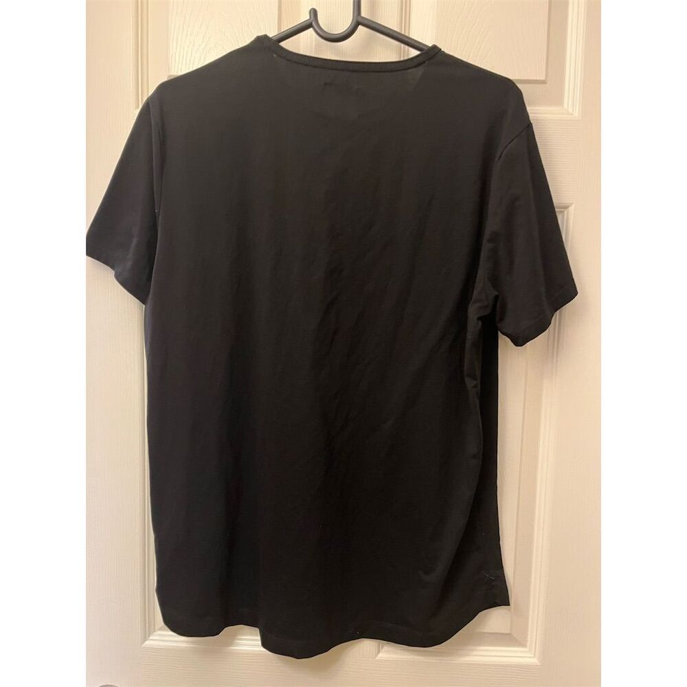 Cuts Men's Black Short Sleeve T-Shirt Size XL Solid Casual Top